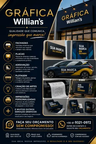 Trabalhamos criação de arte e estação fachadas