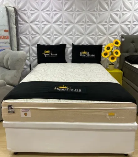 Cama Box Bau Casal Bipartida Blindada(Colchão ñ incluso)Chame no Chat!