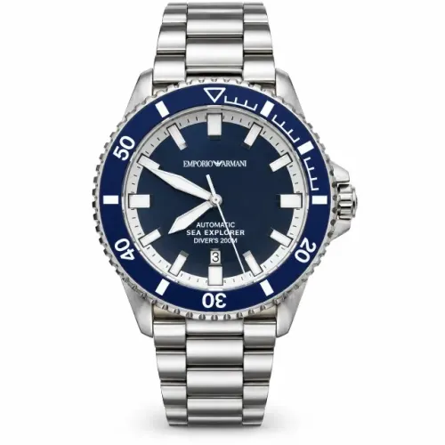 Relógio Masculino Emporio Armani Sea Explorer AR60087 42,5 mm azul - Novo na Caixa