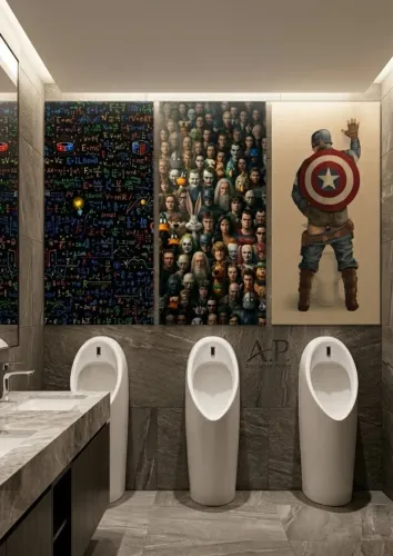 Painel Conceitual Impermeável para Banheiros e Pubs - Módulo 80x120cm