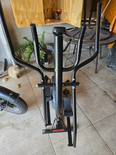 Elíptico + Bicicleta Double Training 2x1 Monitor Poli Sports