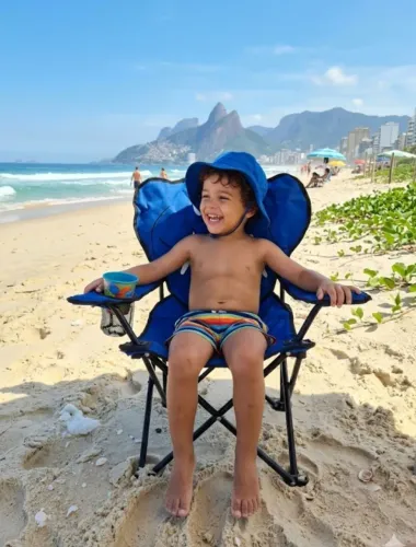 Cadeira de praia dobrável infantil