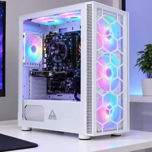 PC Gamer Branco RGB Montech X3 | Intel Core i7 | 12GB RAM | SSD 1TB