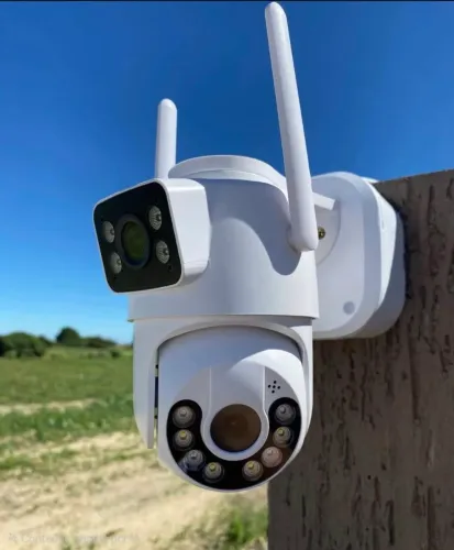 Câmera Externa Wi-Fi Lente Dupla Aprova d'água