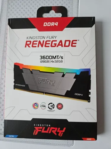 Memória RAM 64gb 3600Mhz DDR4 Kingston Fury Renegade (2x32GB)