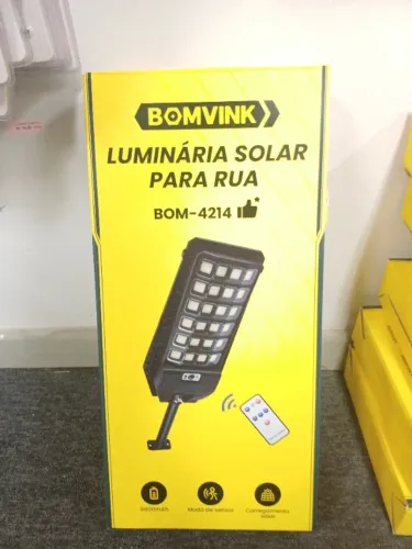 : Luminária solar led com sensor de movimento 6600mAh 