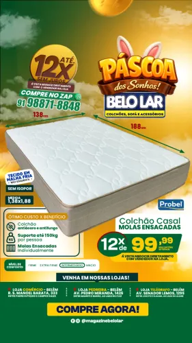 Colchão Casal Molas Ensacadas