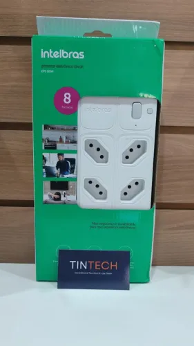 Protetor Eletrônico Intelbras EPE 2008 8 Tomadas para PC, TV e Videogame