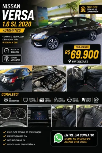 Nissan Versa SL Direct 1.6 16V Flex Aut. (pcd) 2020