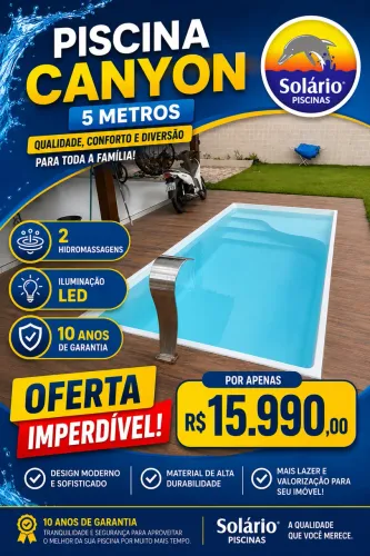 Piscina Canyon 5 metros com instalação inclusa