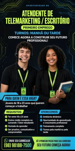 Vaga de estágio remunerado em são Luís!!!!!