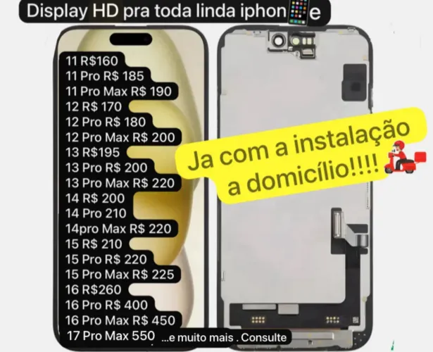 Trocamos seu display a domicílio 