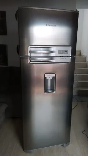 Geladeira Electrolux inox duplex dispenser de água na porta (Entrego)