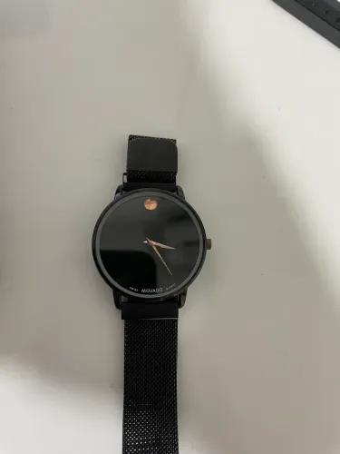 Movado preto e rose Gold