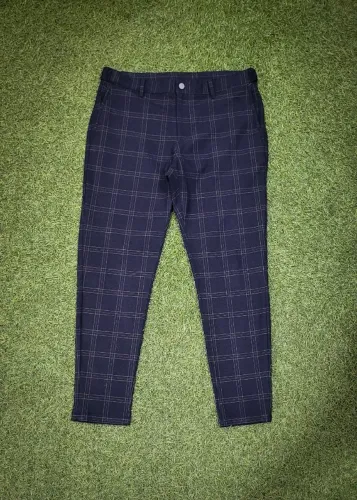 Calça Zara Xadrez Marinho Tam 42 Masculino Usado Original