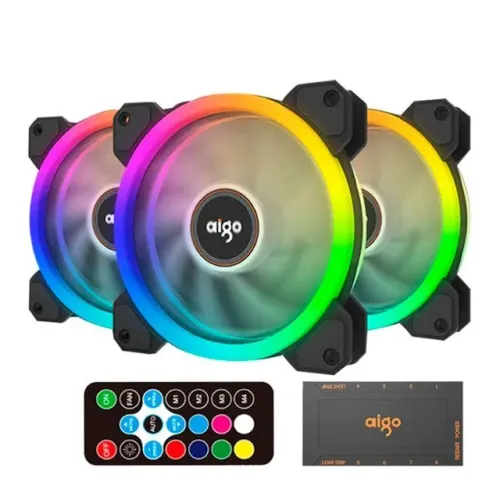 Kit 9 Coolers Aigo Darkflash Dr12 Pro Rgb 120mm