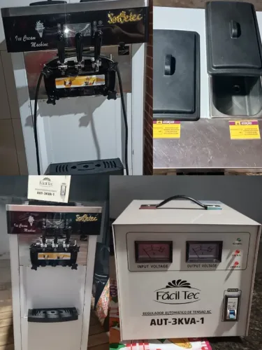 Máquina de Sorvete expresso e estabilizador