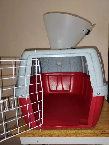 Vendo:Caixa para Transporte pets(grande) + colar pós cirúrgico (grande)