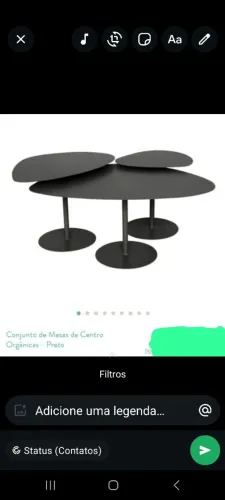 VENDE CONJUNTO DE MESA DE CANTO NOVA NA EMBALAGEM