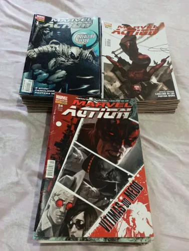 MARVEL ACTION COLEÇÃO COMPLETA 34 VOLUMES AUTORES COMO ED BRUBAKER COM O DEMOLIDOR