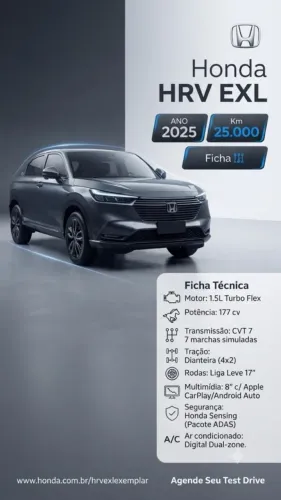 Honda HR-V EXL 1.5 Sensing 16V 5P Aut. 2025