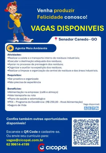 Emprego em Senador Canedo