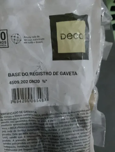 Registros Deca gaveta e pressão 3/4