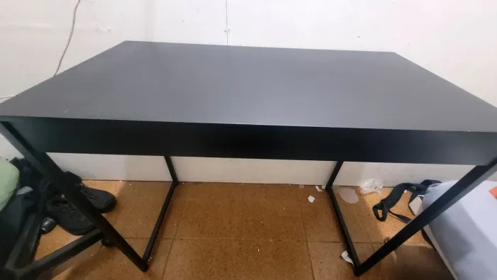 Mesa Escrivaninha Industrial Preta Seminova