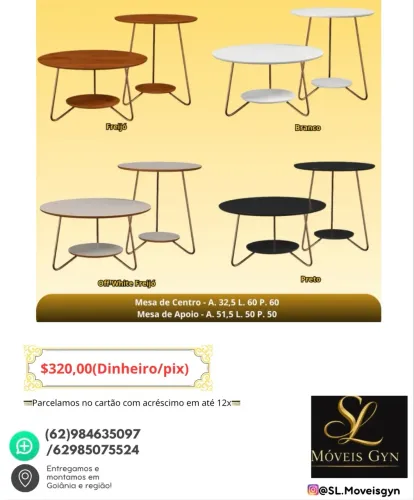 Conjunto Mesinhas Laterais