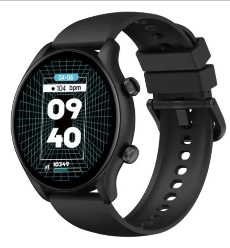 Smartwatch Zeblaze Btalk 3 Plus Preto, Tela HD de 1.39", com Chamadas e Monitor de Saúde