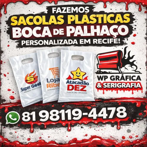 Sacola Boca de Palhaço Personalizada 