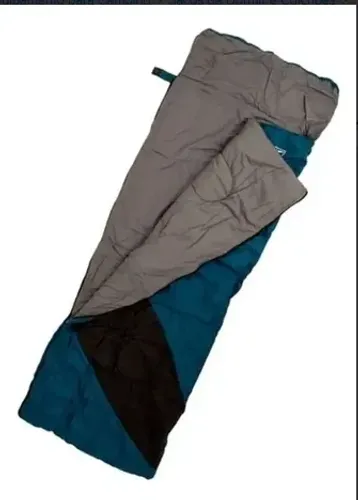 Saco De Dormir Nautika Liberty 4ºc A 10ºc Largo 2,10m Nf-e Cor Preto e azul