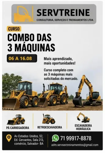 CURSO DE OPERADOR (A) DE MÁQUINAS PESADAS SALVADOR/BA