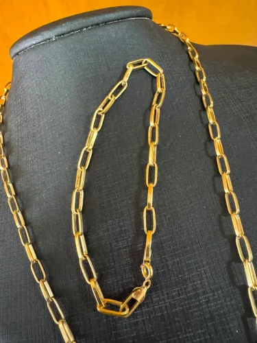 Corrente e Pulseira de ouro 18k procedência garantia eterna