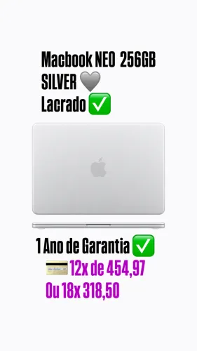 Macbook NEO 256GB LACRADO 1 Ano de Garantia Apple