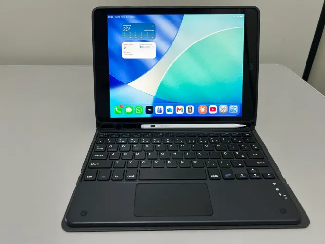 iPad 9ª Geração 64GB Wi-Fi + Teclado com Touchpad + Caneta + Capa | Excelente Estado