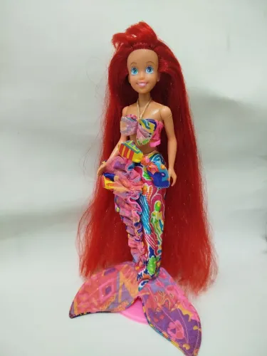 Boneca Princesa Ariel Disney anos 90 original Tec Toy item de colecionador