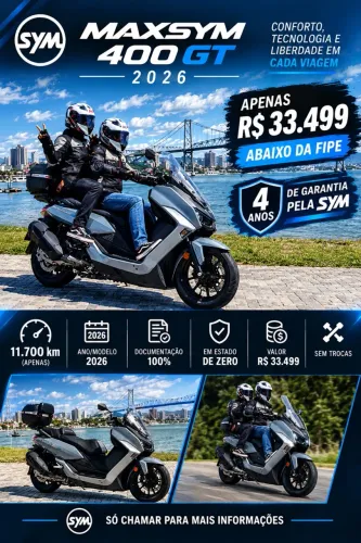 Maxsym 400 GT abaixo da fipe