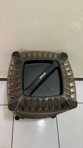 Carrinho Porta Esmaltes Auxiliar Salão Organizador Expositor Cor Preto Nicho Acrilico