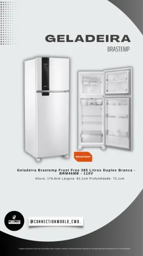 Geladeira Brastemp Frost Free 385 Litros Duplex Branca - BRM46MB