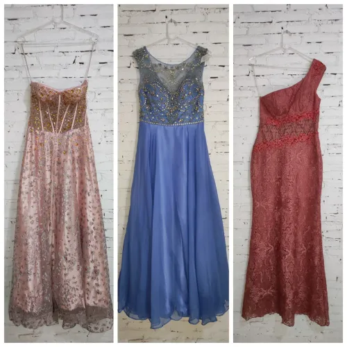 Oportunidade para BAZARES e BRECHÓS - 3 vestidos de festa belíssimos e bem conservados!