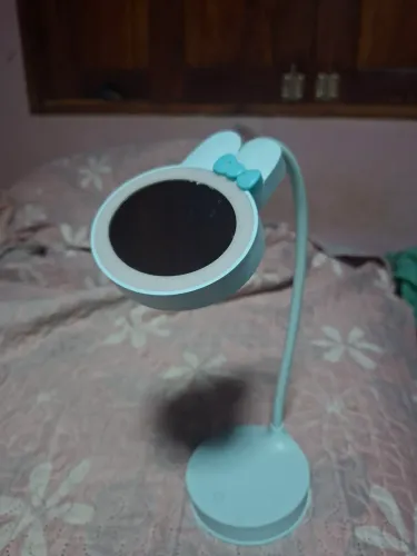 Luminária de coelho com espelho, azul