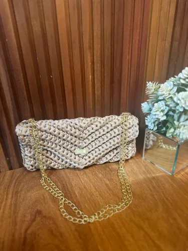Bolsa Clutch Ana de Crochê -