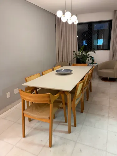Mesa com 8 cadeiras estofadas Prodomo - lindíssima 