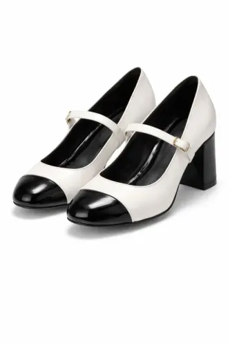 Sapatos Femininos Mary Jane Bicolor - Thamys Shoes