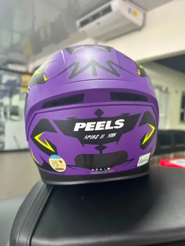 CAPACETE ROXO/PRETO