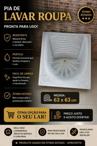 Pia de Lavar Roupa 63x63