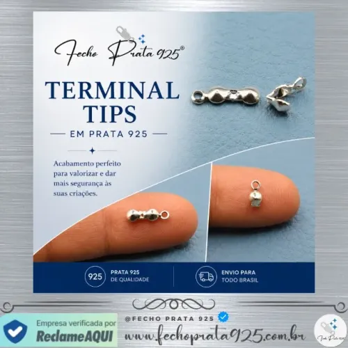 Tips Prata 925 para Montagem de Joias e semijoias