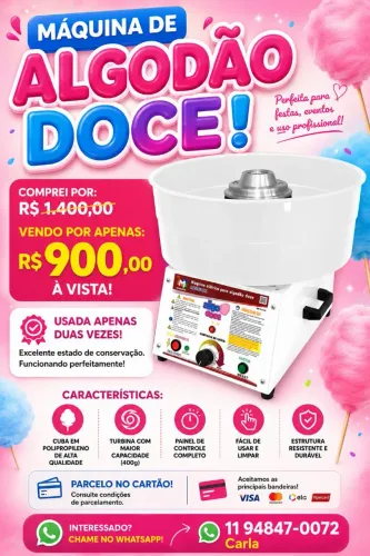 Máquina Algodão Doce 