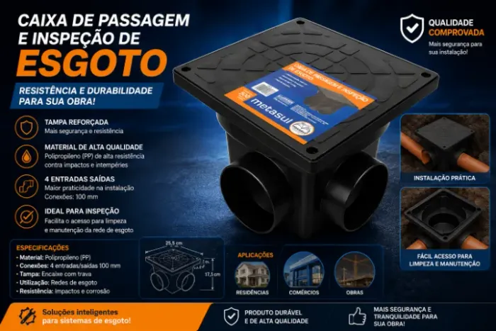 Caixa de passagem e inspeção de esgoto ( Produto novo ) poucas unidades